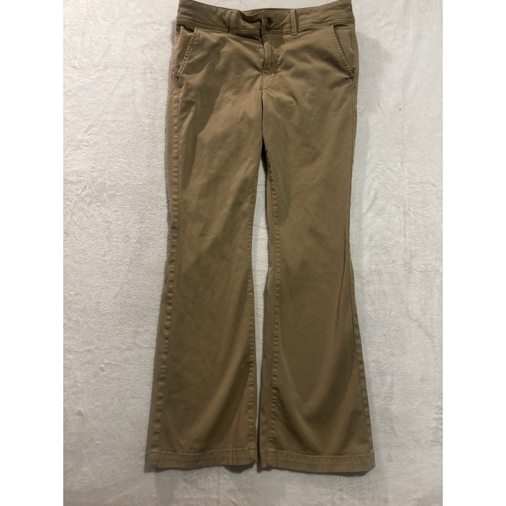 American Eagle Super Stretch Kick Boot Women's Khaki Pants Size 12 Regular